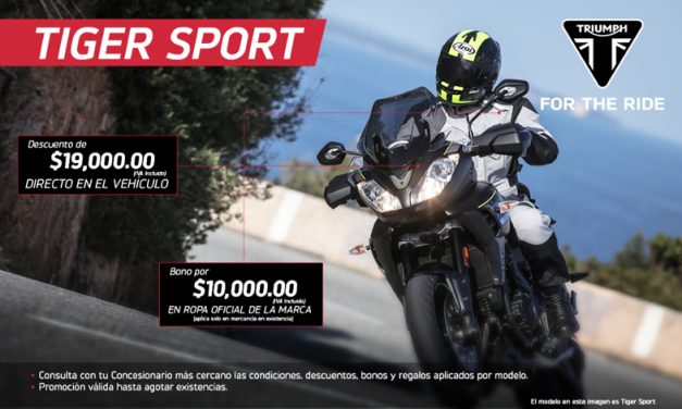 Es oportunidad de llevarte una Triumph Tiger Sport