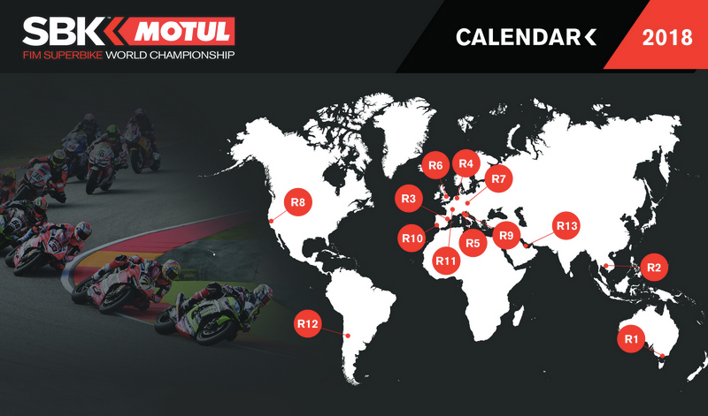 Ya tenemos calendario para el Campeonato Mundial de Superbike