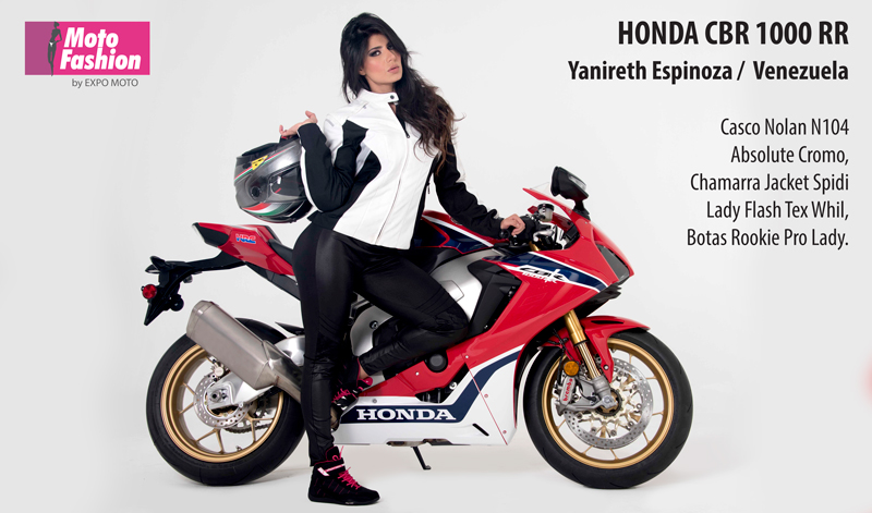 Roba miradas la Honda CBR1000RR  y la belleza de Yanireth Espinoza