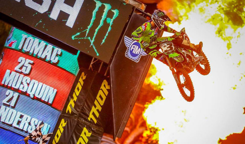 Cuarta victoria para Eli Tomac: piloto con mayor número de triunfos de la temporada del AMA Supercross