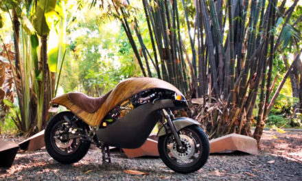 Conoce la Green Falcon, una moto única elaborada a base de bambú