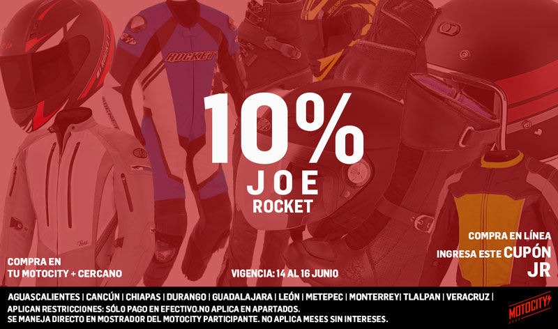 Semana de descuentos en mercancía Joe Rocket en Motocity