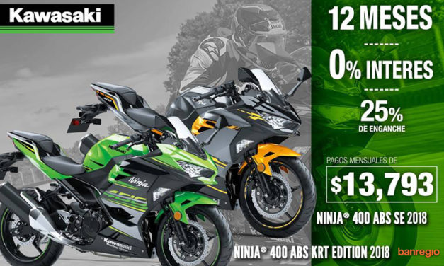 Ninja 400 ABS, disponible a meses SIN INTERESES