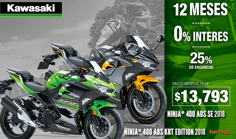 Ninja 400 ABS, disponible a meses SIN INTERESES