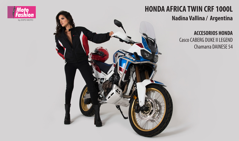 La poderosa Africa Twin conjuga su belleza con la de la sensual argentina Nadina Vallina