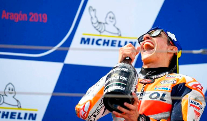 Apantallante victoria de Marc Márquez en el GP de Aragón