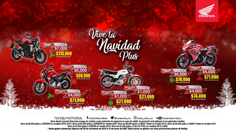 Vive la navidad con HONDA Motos México