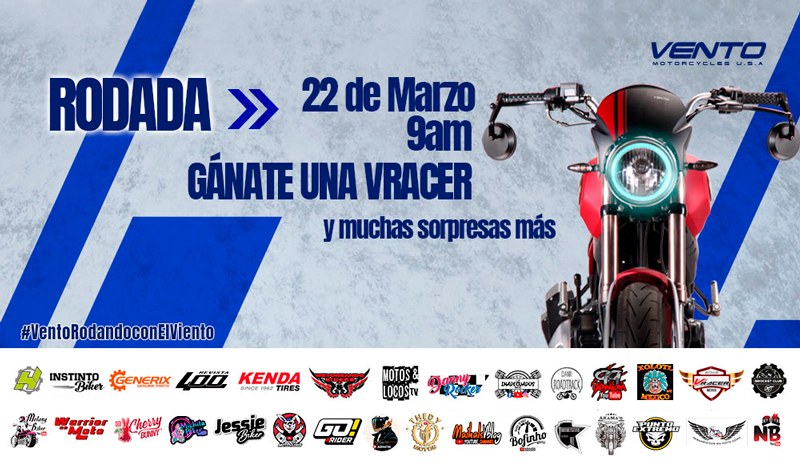 A la comunidad biker VENTO: 