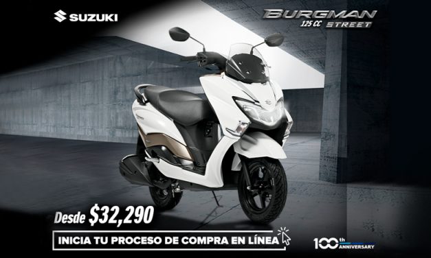 Suzuki tiene la moto perfecta para ti y tus traslados de corta distancia, Burgman Street 125cc 2020