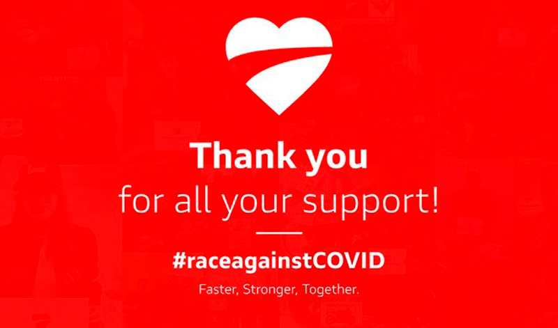 La Iniciativa #raceagainstCovid organizada por Ducati para apoyar al Policlínico de S. Orsola en Bolonia ha finalizado