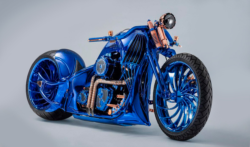 La motocicleta de dos millones de dólares: Harley Davidson Blue Edition