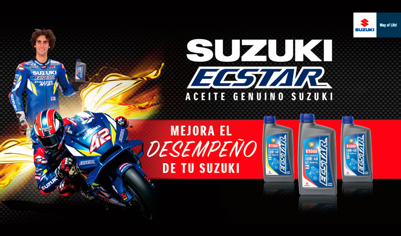 Aumenta el poder de tu Suzuki con aceites genuinos Ecstar