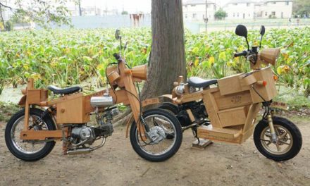 El artesano japonés que creó una moto de madera