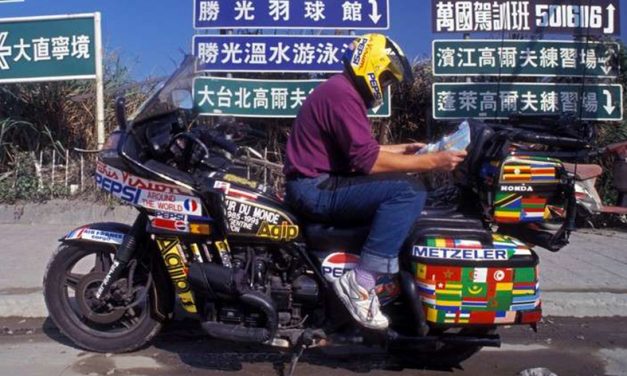Emilio Scotto y el recorrido en motocicleta mas largo del mundo