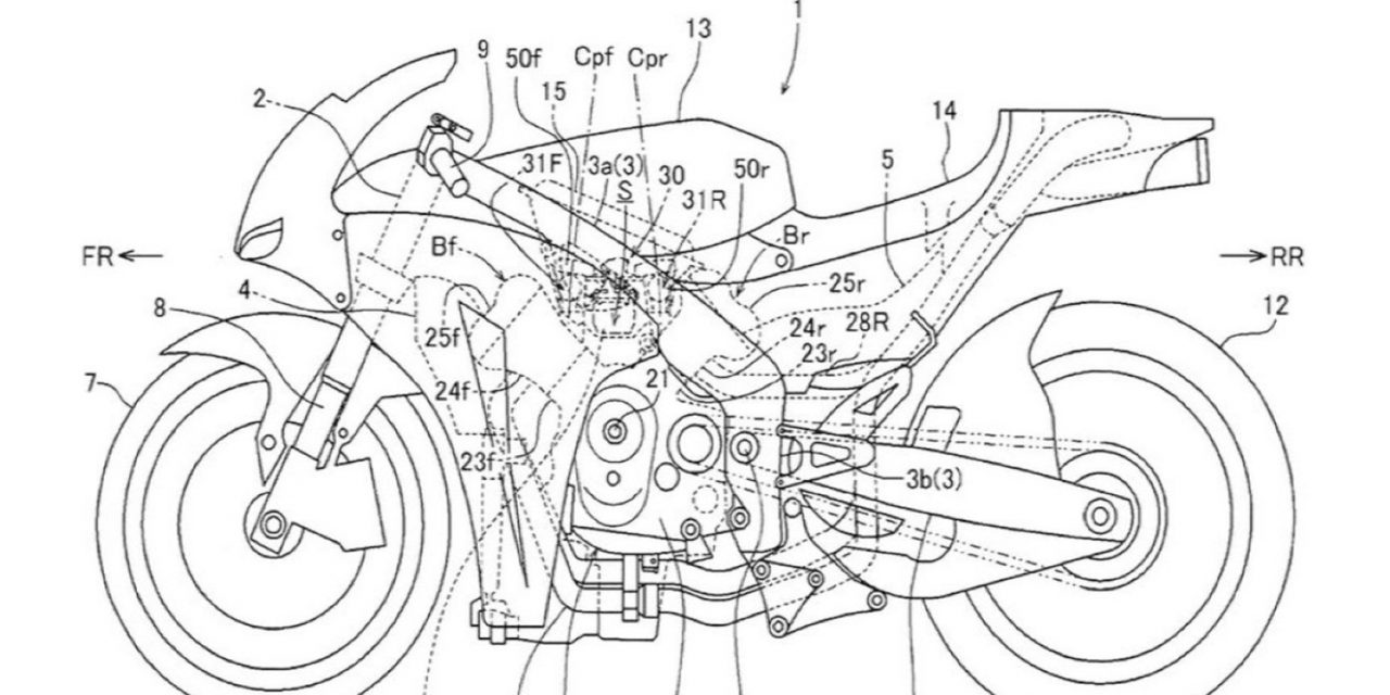 Honda patenta una V4 deportiva que se convierte en V2