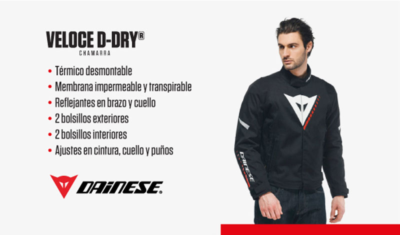 Chamarra Veloce D-Dry, para todo tipo de clima