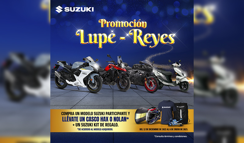 Inicia el año rodando una moto con la promoción Lupe – Reyes de Suzuki