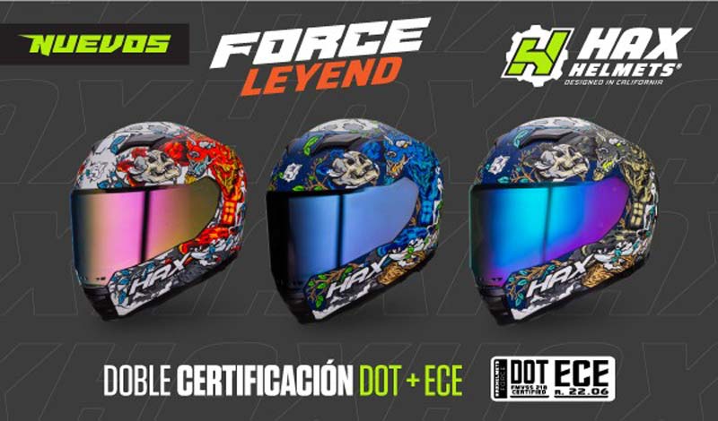 Equípate con el casco FORCE LEGEND de HAX