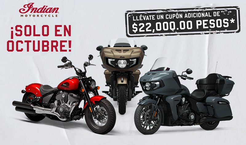 Octubre es el mes de los descuentos en INDIAN MOTORCYCLES