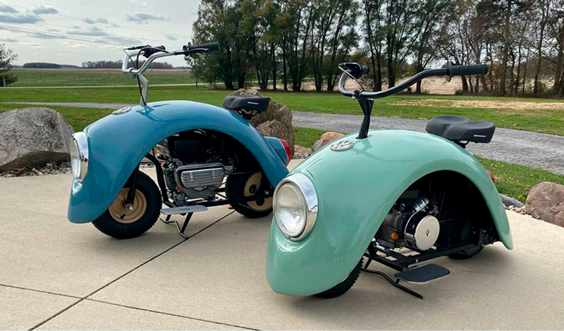 La minimoto Volkswagen Escarabajo dio la vuelta al mundo