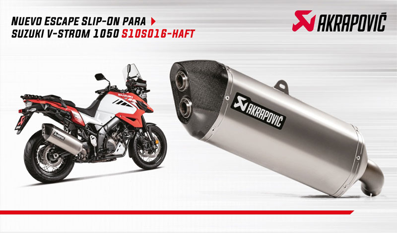 Potencia y estilo para tu V-Strom con el Slip-Ons de Akrapovič