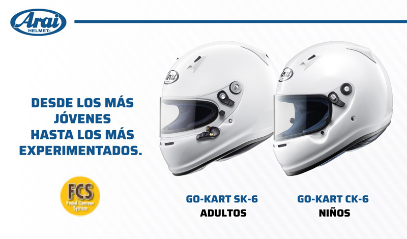 Innovación y seguridad para pilotos de Kart en todas las etapas, con Arai