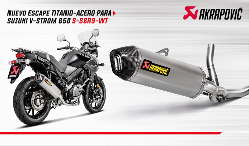 Mejora tu experiencia de conducción con el sistema de escape Akrapovic para tu Suzuki V-Strom 650