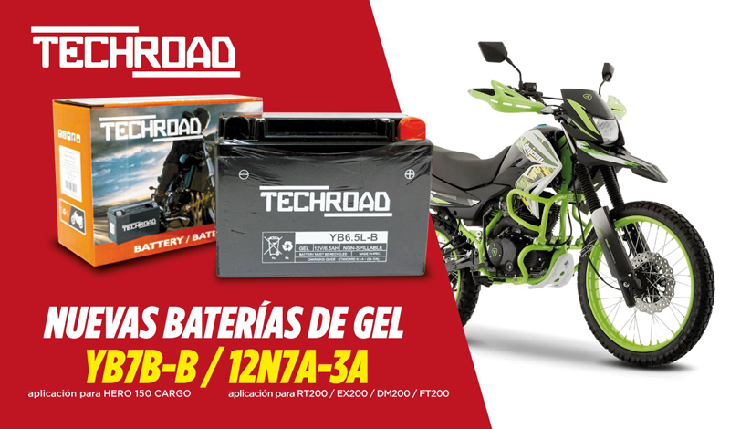 Nuevas baterías Techroad: Máxima tecnología en durabilidad y seguridad